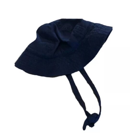 Hanna Andersson Xsmall Blue Sun Hat boy summer navy strap - Picture 1 of 5